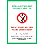 Warntafel Anlage freigeschalten | weiß/grün | 24021